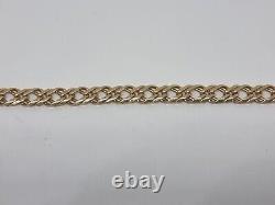 8.25'' 9ct Yellow Gold Double Curb Bracelet