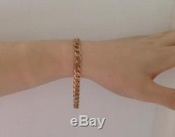 8.5 Curb Chain Bracelet 9ct Gold 375 Yellow Gold Solid 11.3g. Quality NOT Scrap