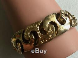 8.5 Gents S Link Very Heavy Old School 9ct Solid Gold Bracelet Uk Hallmark