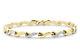 9ct 2-colour Gold Wave Link Bracelet 7.5