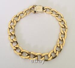 9CT 375 Gold Curb Bracelet 8 Inch Length / weight 11.43 grams, Hallmarked