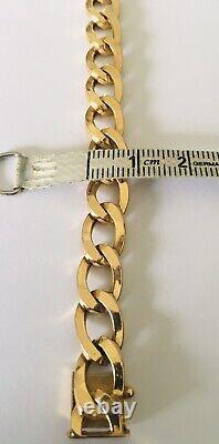 9CT 375 Gold Curb Bracelet 8 Inch Length / weight 11.43 grams, Hallmarked