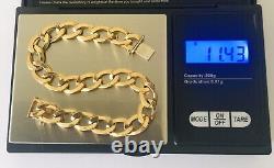 9CT 375 Gold Curb Bracelet 8 Inch Length / weight 11.43 grams, Hallmarked