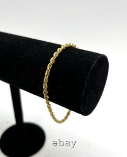 9CT 375 Gold Rope Twist Bracelet 6.02g Hallmarked Vintage #786