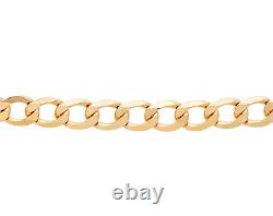 9CT GOLD 7.5 inch CURB LADIES BRACELET UK HALLMARKED 2.5MM WIDTH