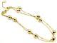 9ct Gold Bracelet 7.5 Inch Bead Ball Double Chain Hallmarked 9 Carat Yellow Gold