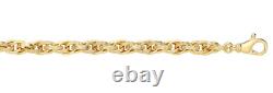 9CT GOLD BRACELET PRINCE OF WALES LINK HALLMARKED 9 CARAT YELLOW GOLD 7.5inch