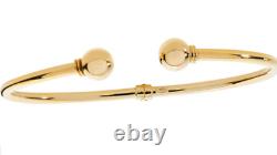 9CT GOLD Bangle Bracelet Hinged Ball Torc 9 CARAT YELLOW GOLD NEW UK Hallmarked