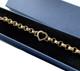 9ct Gold On 925 Silver Ladies Belcher Bracelet Heart 7 Inch