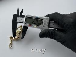 9CT GOLD ON 925 Silver Ladies Belcher Bracelet Heart 7 INCH