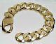 9ct Gold On Silver 10 Inch Huge Men's Curb Bracelet Heavy 134.2g Chunky 20mm
