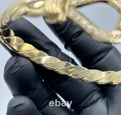 9CT GOLD ON SILVER MEN'S / LADIES HEAVY HOOK BANGLE (UK made)