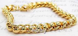 9CT GOLD ROLLER BALL BRACELET 7 1/2 Inch LOBSTER CLASP 8.2g YELLOW GOLD NEW BOX