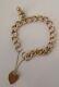 9ct Gold Charm Bracelet 21.1 Grams Hallmarked Vintage Dummy Heart Padlock