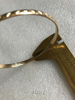 9CT SOLID (not Hollow) GOLD Patterned BANGLE NICE QUALITY PIECE UK HALLMARK