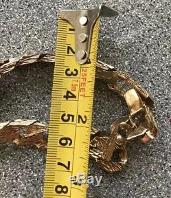 9CT Solid Gold Bracelet Curb Chain Link Heavy 57.00g 2.01oz Yellow Gold Mens