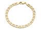 9ct Yellow Gold 7.5 Inch Anchor Curb Ladies Bracelet 4.5mm Uk Hallmarked