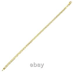 9CT YELLOW GOLD 7.5 inch ANCHOR CURB LADIES BRACELET UK HALLMARKED