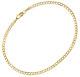 9ct Yellow Gold 7.5 Inch Curb Ladies Bracelet Uk Hallmarked