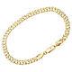 9ct Yellow Gold 7.5 Inch Double Curb Ladies Bracelet 5mm Uk Hallmarked