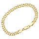 9ct Yellow Gold 7.5 Inch Double Curb Ladies Bracelet 6mm Uk Hallmarked