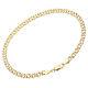 9ct Yellow Gold 7.5 Inch Double Curb Ladies Bracelet Uk Hallmarked