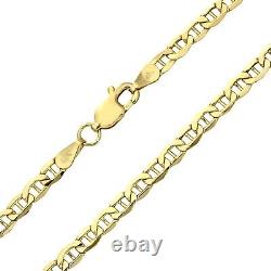 9CT YELLOW GOLD 8.5 inch ANCHOR CURB MEN'S BRACELET 5MM UK HALLMARKED