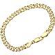 9ct Yellow Gold 8.5 Inch Double Curb Men's Bracelet 6mm Uk Hallmarked