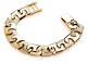 9ct Yellow Gold On Silver Mens Bracelet 15mm Width 8.5 Inch 42.5 Grams