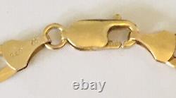 9CT Yellow Gold Curb Bracelet 21.5cm weight 9 grams, Hallmarked 375 Sheffield