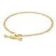 9ct Yellow Gold Figaro T-bar Bracelet 7.5