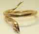 9ct Yellow Gold Snake Serpent Bangle Bracelet Smith & Pepper Chester 1961 Slave