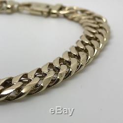 9Carat (9ct) Gold Double Curb Bracelet Solid Yellow Gold 8.75 Long 36.69g