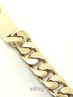 9Carat (9ct) Gold Heavy ID Bracelet 3.3OZ Solid Yellow Gold 8 102.85g