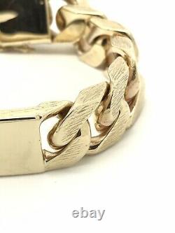 9Carat (9ct) Yellow Gold Heavy ID Bracelet 3.3OZ Solid 8 102.85g