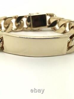 9Carat (9ct) Yellow Gold Heavy ID Bracelet 3.3OZ Solid 8 102.85g