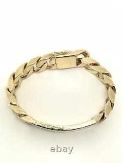 9Carat (9ct) Yellow Gold Heavy ID Bracelet 3.3OZ Solid 8 102.85g