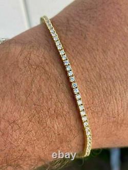 9Ct Round Cut Lab Created Diamond Tennis Bracelet 14K White Gold Plated Silver
