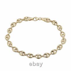 9K Yellow Gold Marine Link Bracelet (Size 7.5), Gold wt 4.55 Gms