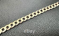 9.94g 9ct Yellow Hollow Gold Curb Bracelet (8.5inch/22cm Long)