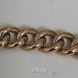 9 9ct rose Gold antique curb bracelet Pre owned Weight 12 grams Length 7 ½