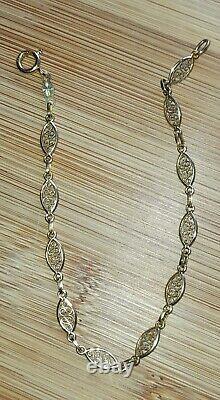 9 CT Yellow Gold Filigree Bracelet