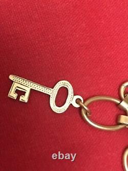 9 Carat Gold Bracelet with Key Charm Vintage 6.7 Grams