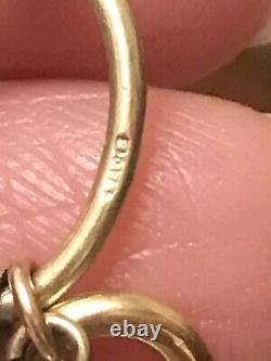 9 Carat Gold Bracelet with Key Charm Vintage 6.7 Grams