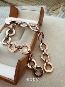 9 Carat Rose Gold Large Unusual Link Bracelet