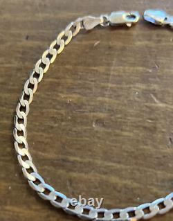 9 Carat Yellow Gold Curb Bracelet 3.66g 7.5 Inch Fully Hallmarked