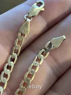 9 Carat Yellow Gold Curb Bracelet 3.66g 7.5 Inch Fully Hallmarked