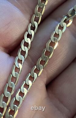 9 Carat Yellow Gold Curb Bracelet 3.66g 7.5 Inch Fully Hallmarked