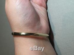 9, Ct Gold Ladies Knot Fronted Bangle/bracelet, Side Opener Birm 1998, 5.48, Grams