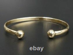 9 Ct Gold Solid Torque Bangle 15.8 Grams
